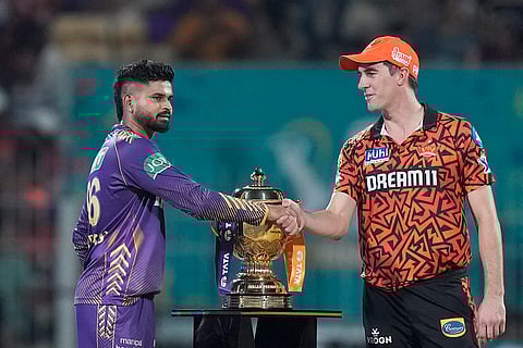 Shreyas Iyer with Pat Cummins